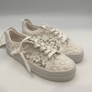 H&M KIDS FLORAL LACE SNEAKERS
